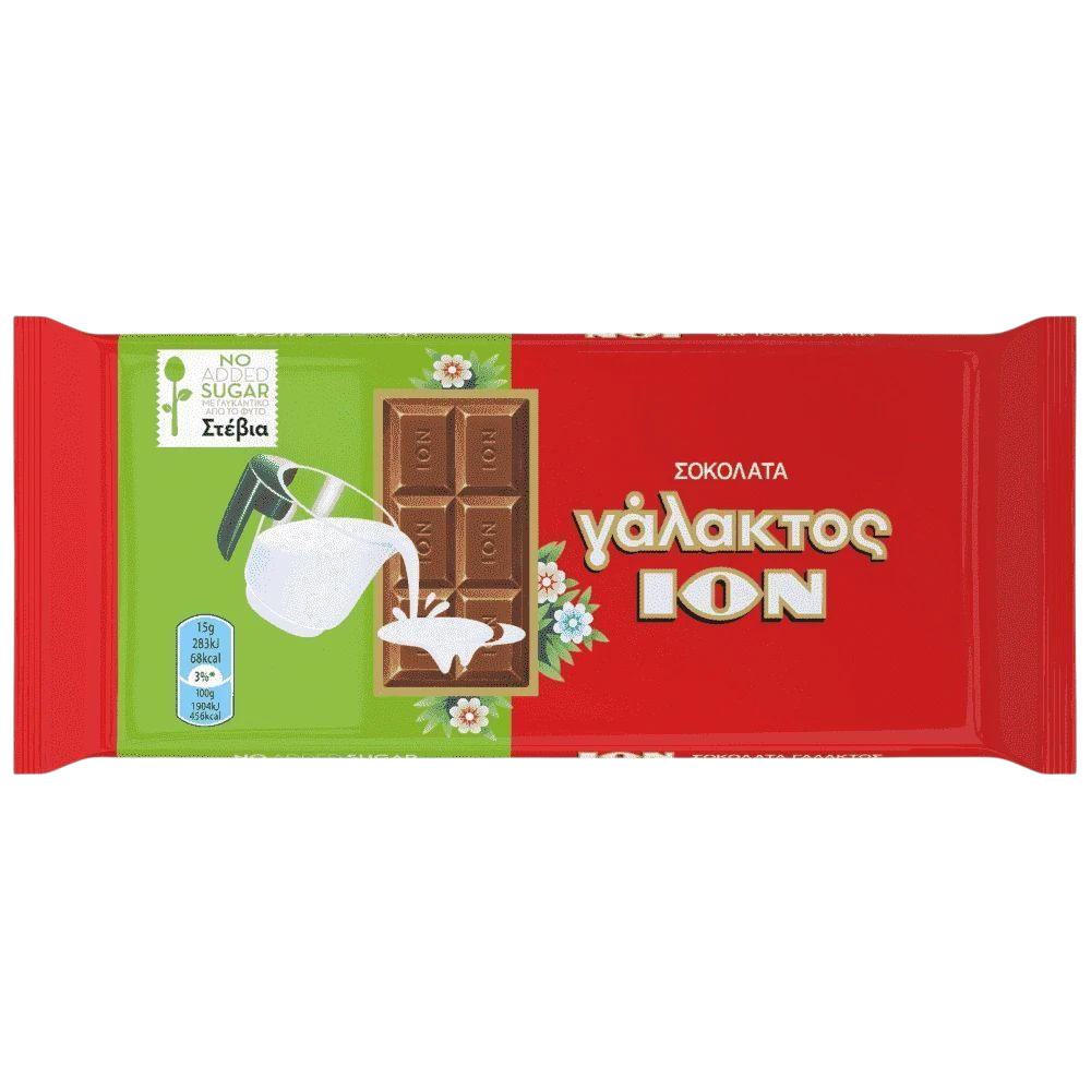 Ion Milchschokolade mit Stevia & ohne Zucker 60g (Stevia Produkte & Zucker frei) - Bild 1