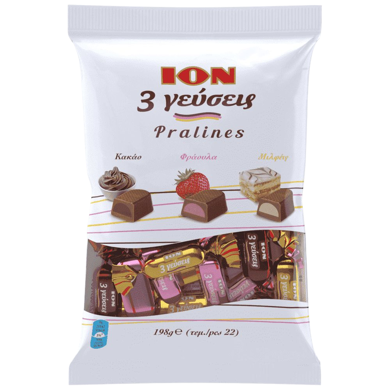 Ion Pralinen gefüllt mit 3 Geschmacks 198g (Schokolade & Süssigkeiten) - Bild 1