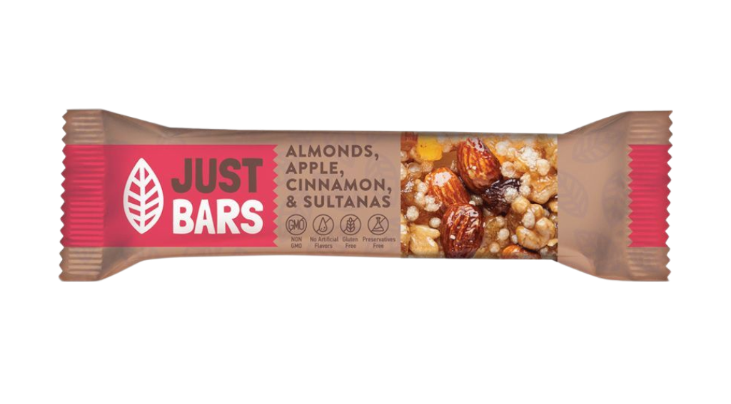 Just Bars Pasteli mit Mandel & Apfel & Zimt & Sultanas 40g (Nüsse & Pasteli & Cerealien) - Bild 1