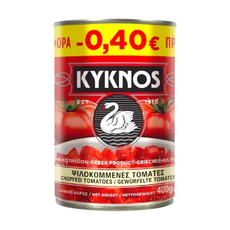 Kyknos geschälte & gewürfelte Tomaten in Saft in Dose 400g (Saucen & Pasten) - Bild 1