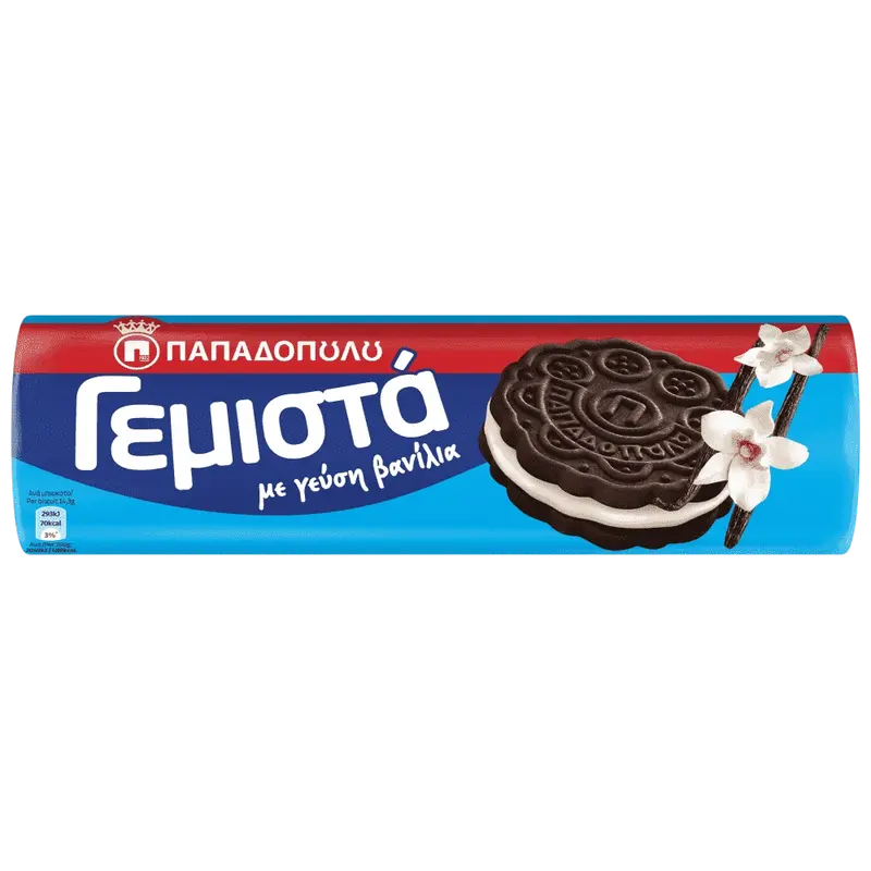 Papadopoulos gefüllte Kekse mit Vanille 200g (Gebäck & Kekse) - Bild 1