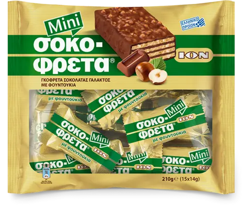 Ion Mini Schokowaffeln Haselnuss 210g 8118 (Schokolade & Süssigkeiten) - Bild 1