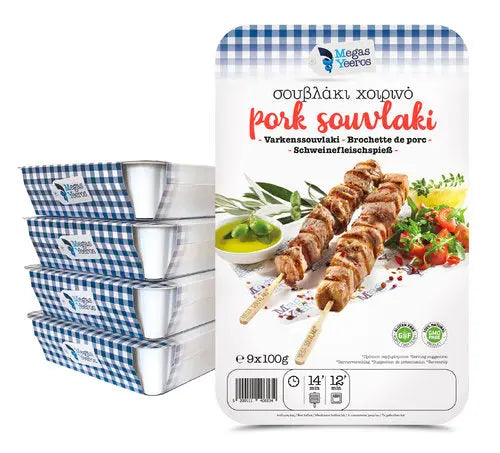 Megas Yeeros Souvlaki Schweinfleischspiess 100g / 9 Stück (Fleisch) - Bild 1