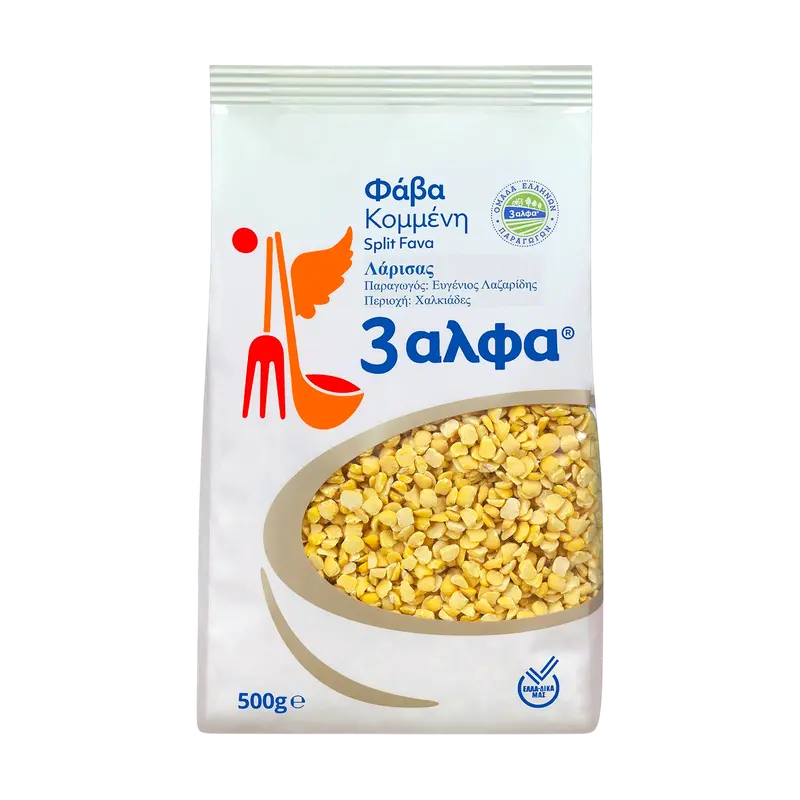 3A geschnittene Fava Griechischeproduktion 500g (Hülsenfrüchte & Reis) - Bild 1
