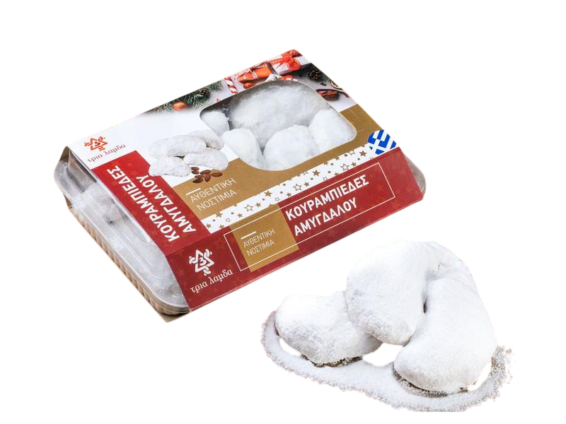 3L Kourabiedes mit Mandeln Griechische Weinachtskekse 400g (Saisonale Produkte) - Bild 1