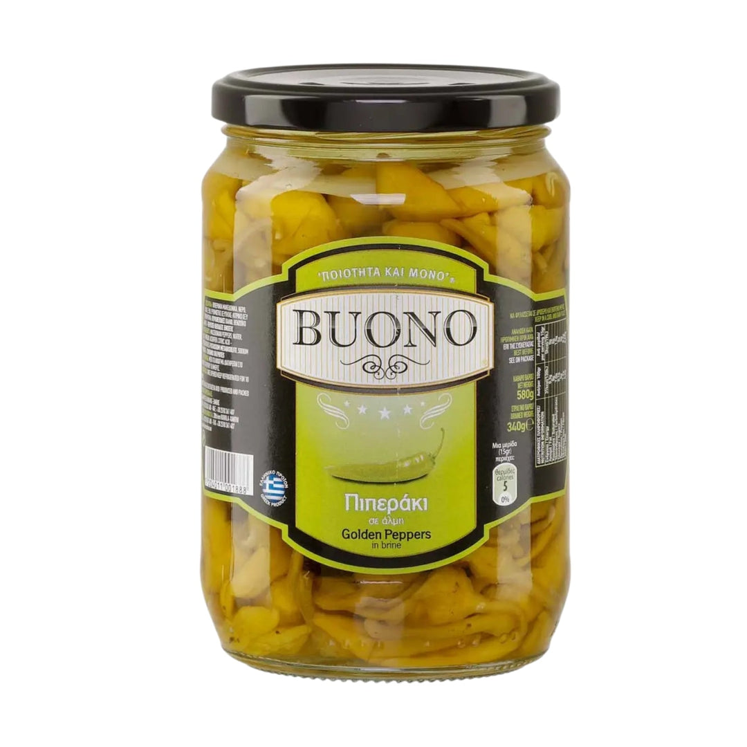 Buono Grüne Peperoni in Salzlake 580g - GM Markt Eshop