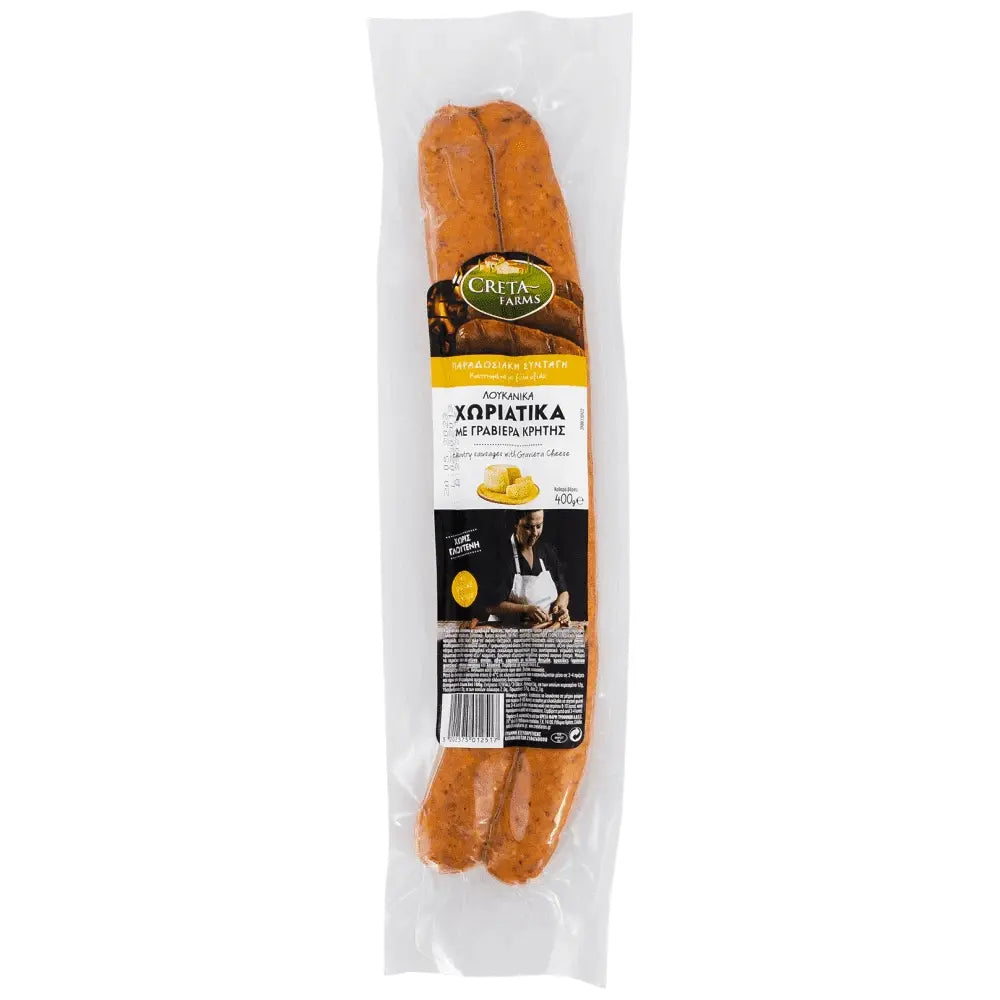 Creta Farms Landwurst aus Schwein mit Graviera 400g - GM Markt Eshop