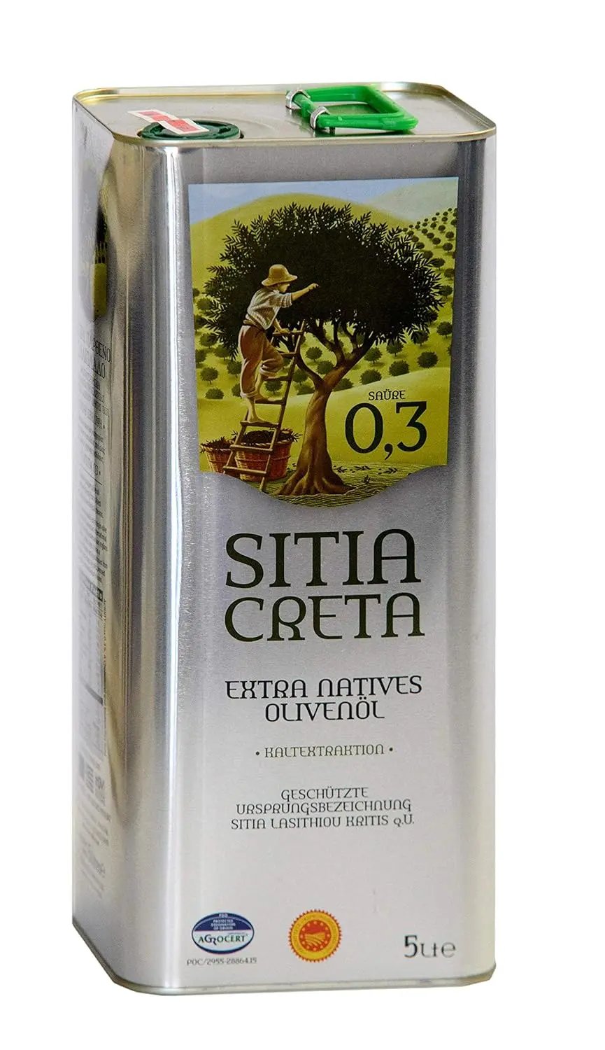 Creta Sitia Olivenöl Säure 0,3 extra reines 5 Liter Tin (Öl & Oliven) - Bild 1