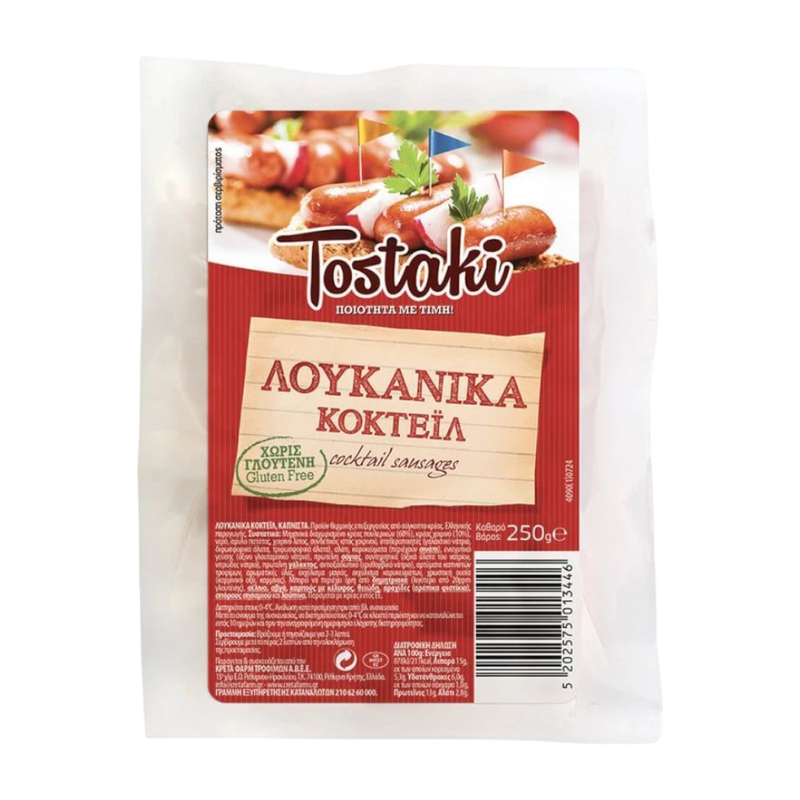 Creta Tostaki Würste Coctail Gluten Frei 250g (Wurst & Fleisch) - Bild 1