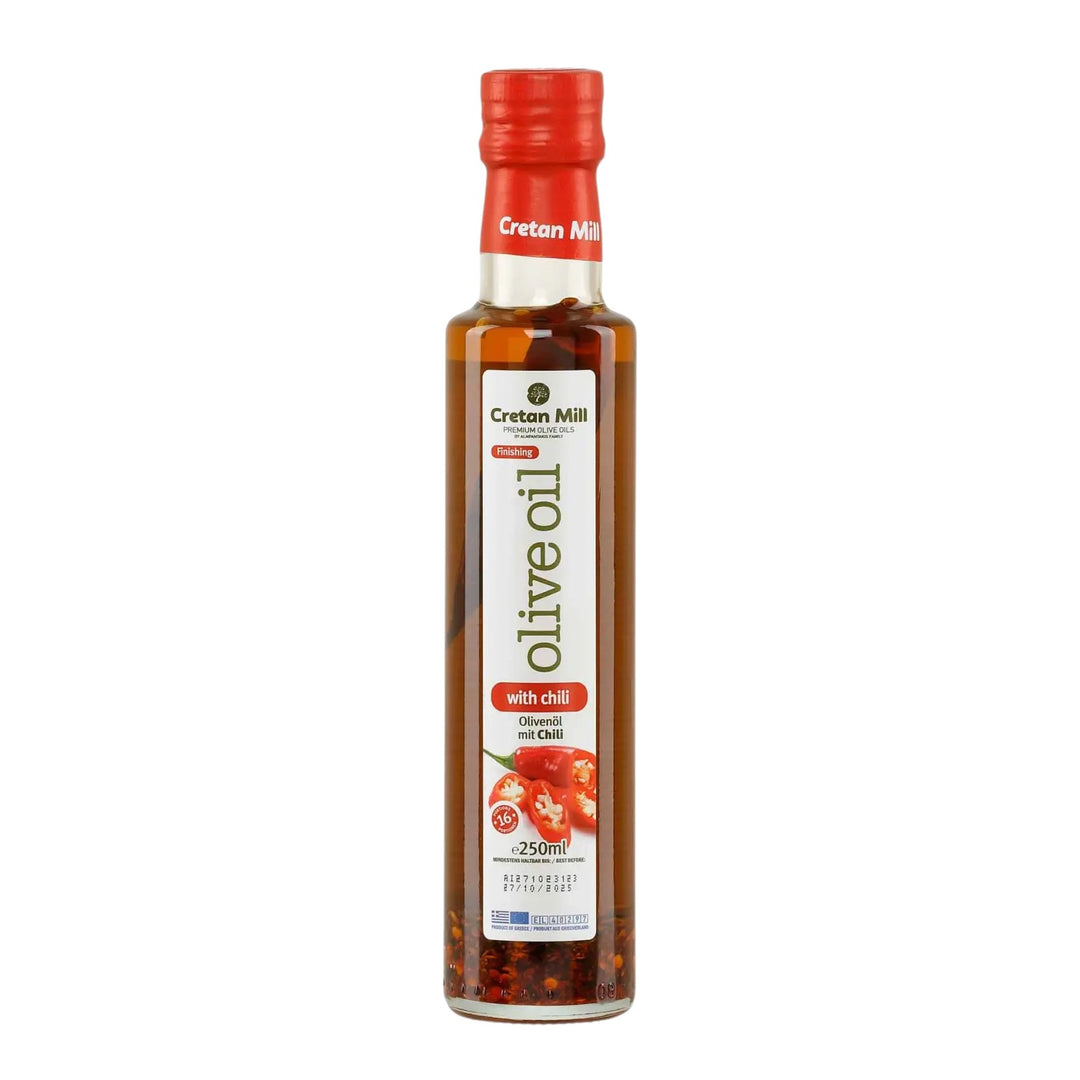 Cretan Mill Olivenöl mit Chili 250 ml (Öl & Oliven) - Bild 1