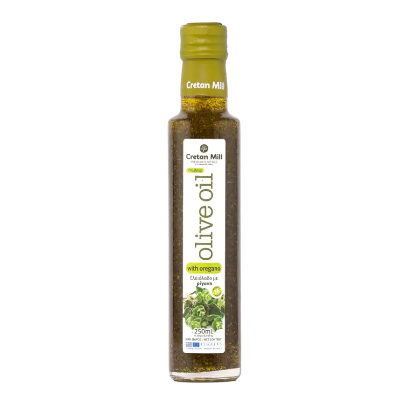 Cretan Mill Olivenöl mit Oregano 250 ml (Öl & Oliven) - Bild 1