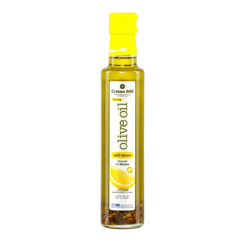 Cretan Mill Olivenöl mit Zitrone 250 ml (Öl & Oliven) - Bild 1