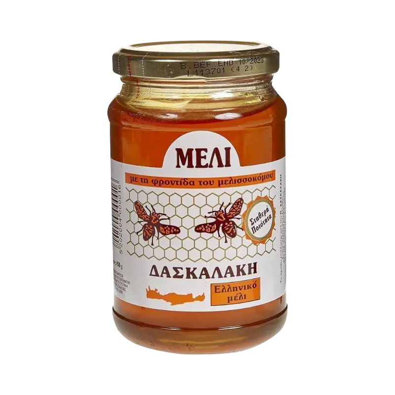 Daskalaki Griechische Honig 450 ml in Glas (Honig & Tahini & Halva) - Bild 1