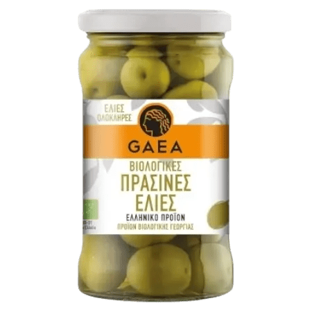 Gaea Bio Grüne Oliven im Glas 300g - GM Markt Eshop