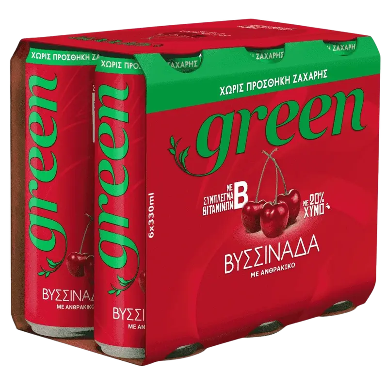 Green Sauerkirschlimonade Fruchtsaftgetränk 6 x 330 ml in Dose (Säfte & Getränke) - Bild 1