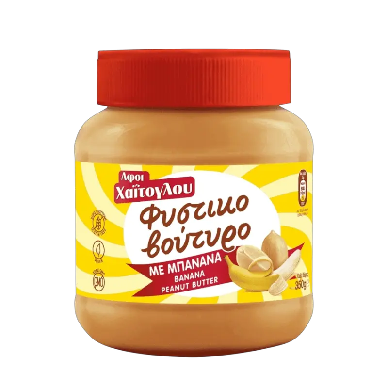 Haitoglou Erdnussbutter mit Banane 350g (Schokolade & Süssigkeiten) - Bild 1