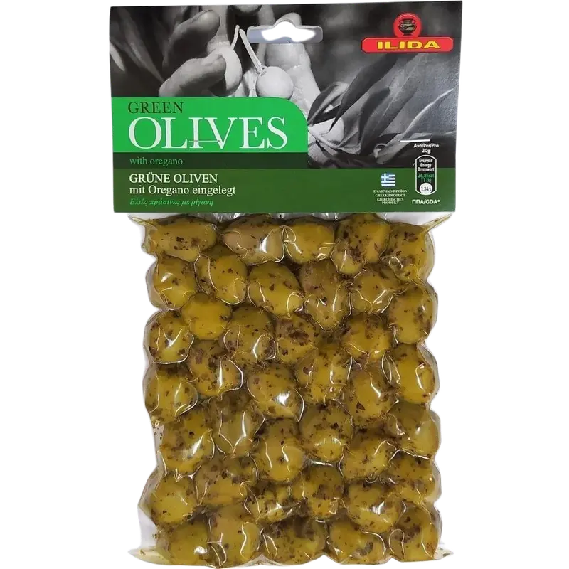 Ilida Oliven Mix mit Oregano Eingelegt in Beutel 250g (Öl & Oliven) - Bild 1
