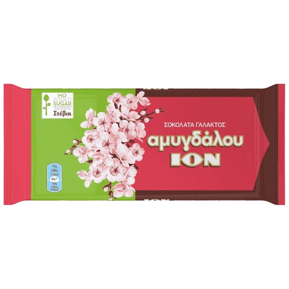 Ion Schokolade mit Mandel mit Stevia & ohne Zucker 60g (Stevia Produkte & Zucker frei) - Bild 1