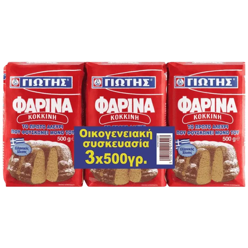 Jotis Farina rot 3 x 500g (Backzutaten) - Bild 1