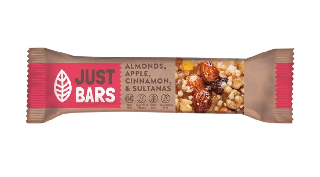 Just Bars Pasteli mit Mandel & Apfel & Zimt & Sultanas 40g (Nüsse & Pasteli & Cerealien) - Bild 1