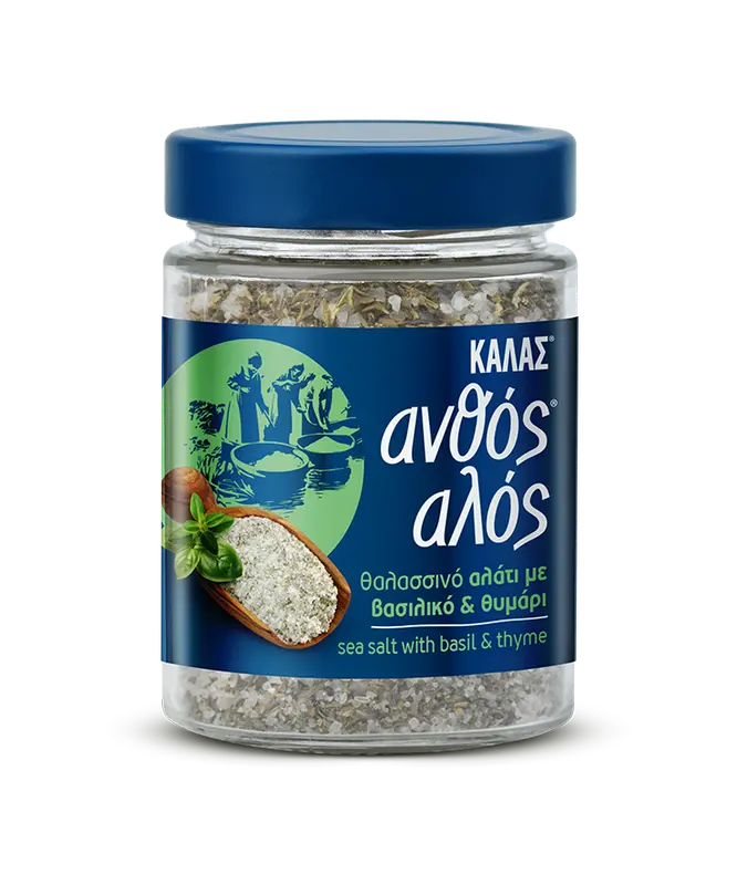 Kalas Blütenmeersalz mit Basilikum & Thymian 300g (Gewürze & Essig) - Bild 1