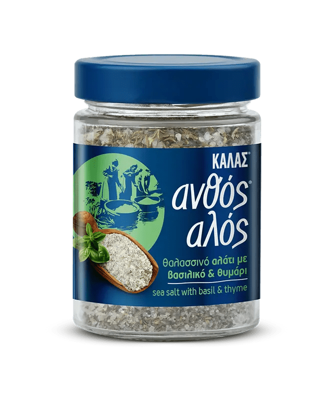 Kalas Blütenmeersalz mit Basilikum & Thymian 300g - GM Markt Eshop