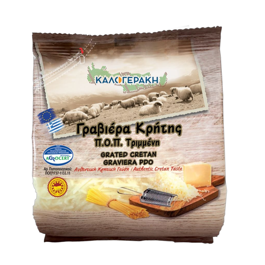 Kalogeraki Graviera gerieben Pdo aus Kreta 200g - GM Markt Eshop
