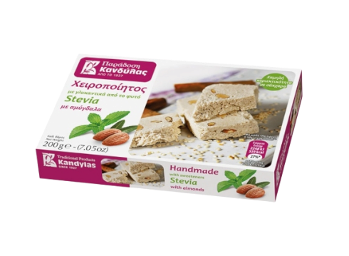 Kandylas Halvas Mandel mit Stevia 200g (Stevia Produkte & Zucker frei) - Bild 1