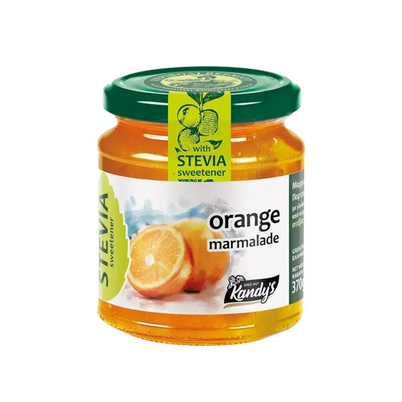 Kandylas Marmelade Orange mit Stevia 370g (Stevia Produkte & Zucker frei) - Bild 1