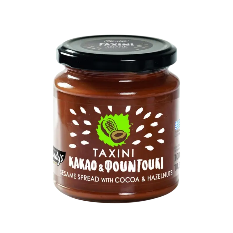 Kandylas Tahinisosse mit Kakao & Haselnuss Glas 300g (Honig & Tahini & Halva) - Bild 1
