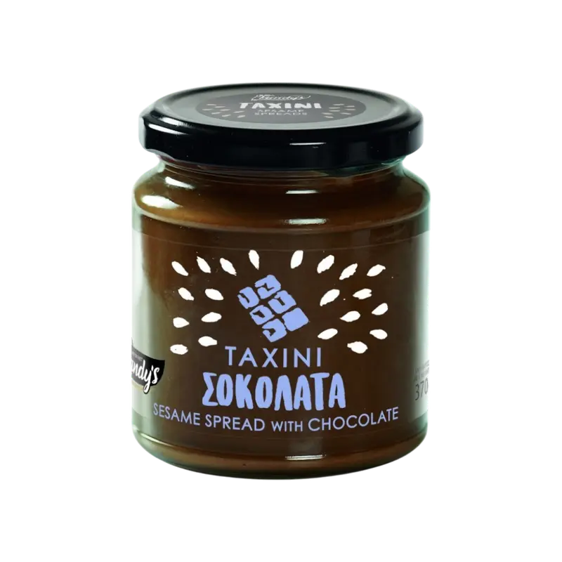 Kandylas Tahinisosse mit Schokolade Glas 300g (Honig & Tahini & Halva) - Bild 1