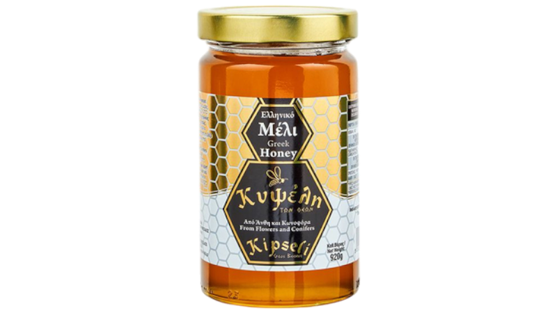 Kipseli Honig aus Blüte & Kiefer Glas 450g (Honig & Tahini & Halva) - Bild 1