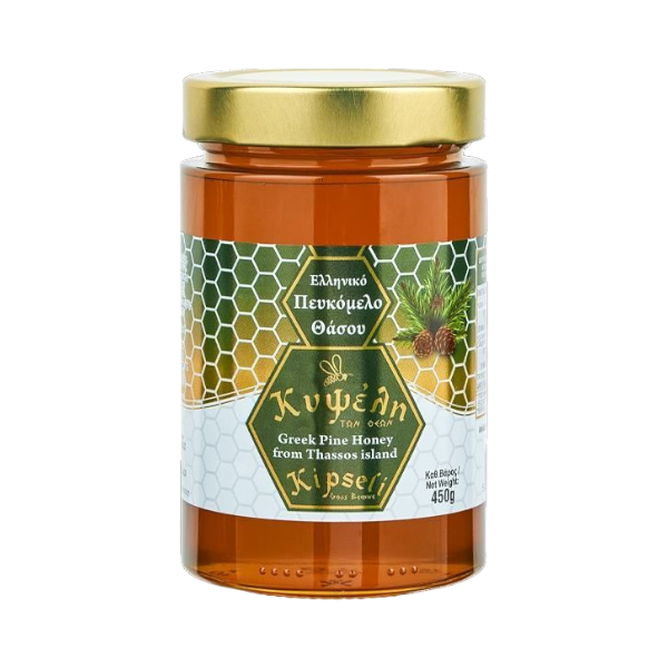 Kipseli Honig aus Kiefer Glas 450g (Honig & Tahini & Halva) - Bild 1