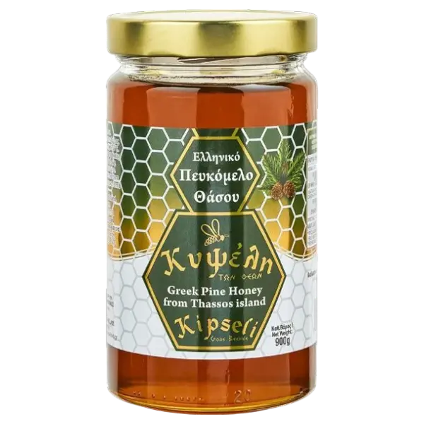 Kipseli Honig aus Kiefer Glas 920g (Honig & Tahini & Halva) - Bild 1