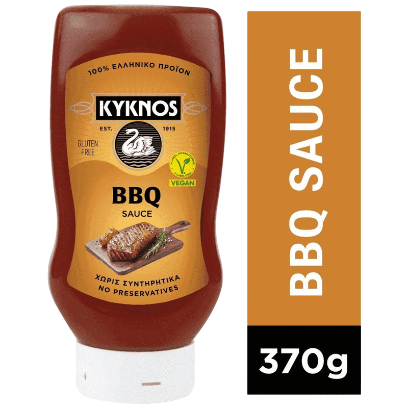 Kyknos Bbq Sosse in Platikflasche Top Down 370g (Saucen & Pasten) - Bild 1
