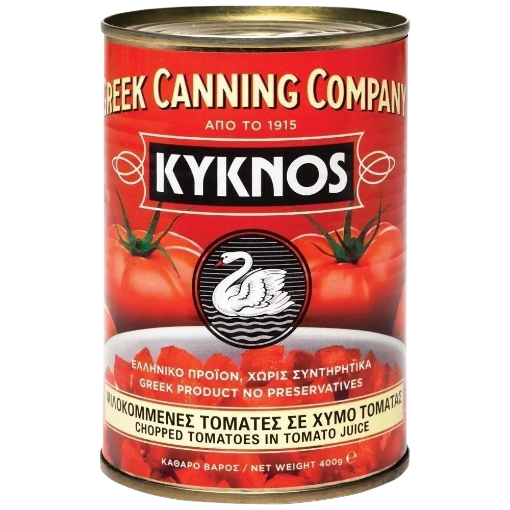 Kyknos geschälte & gewürfelte Tomaten in Saft in Dose 400g - GM Markt Eshop
