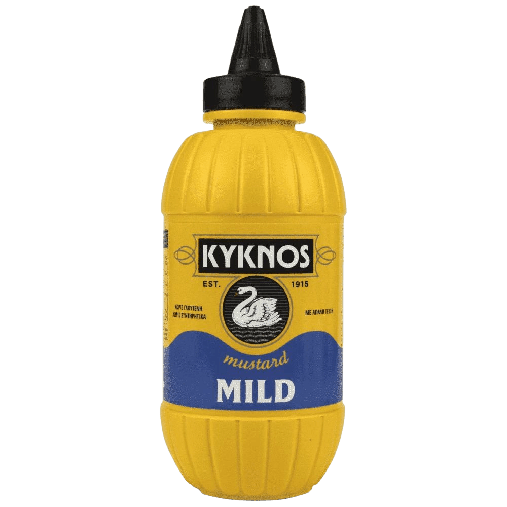 Kyknos Senf mild in Plastik Flasche 500 ml - GM Markt Eshop