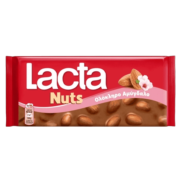 Lacta Schokolade mit ganze Mandeln 100g - GM Markt Eshop