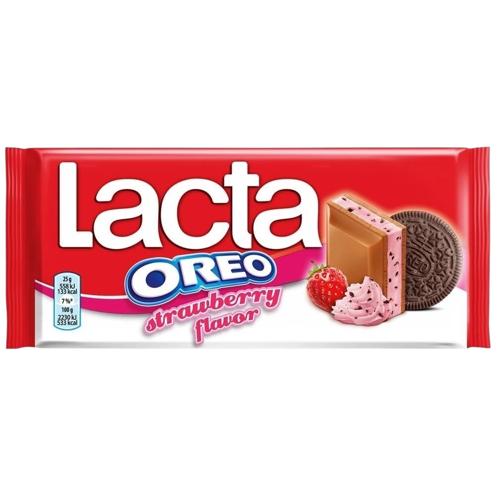 Lacta Schokolade Oreo mit Erdebeere 105g (Schokolade & Süssigkeiten) - Bild 1
