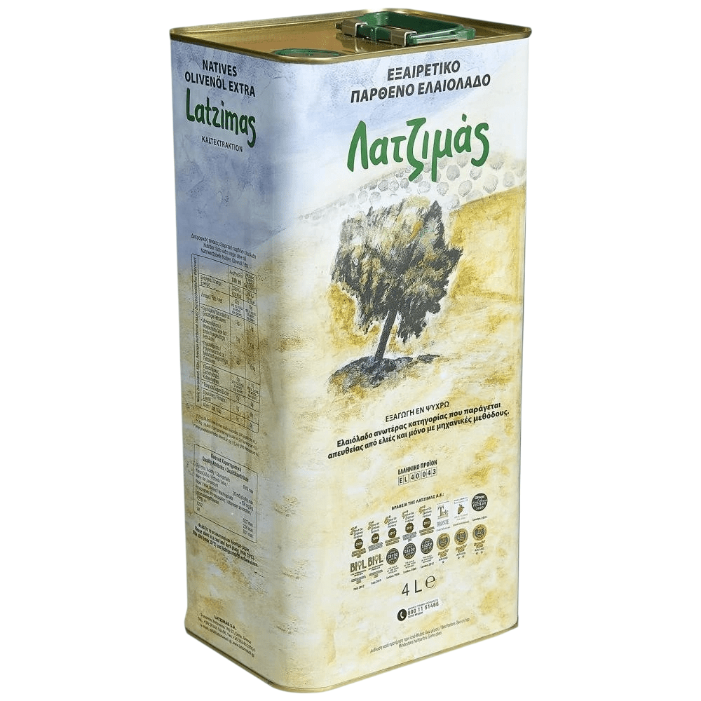 Latzimas extra reines Olivenöl 4 Liter Tin - GM Markt Eshop
