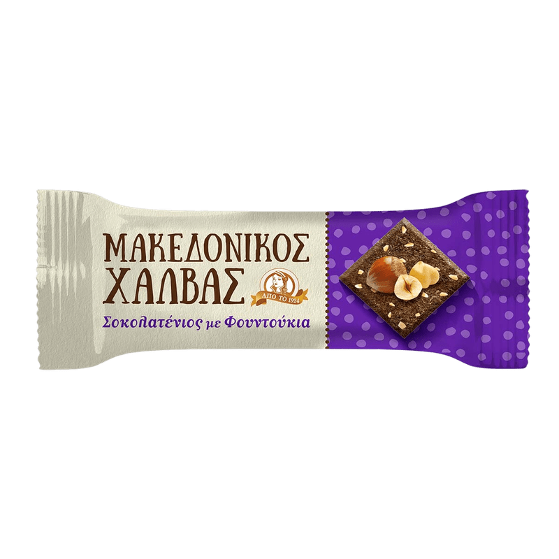 Makedonikos Halvas Portion mit Haselnuss & Kakao 40g - GM Markt Eshop