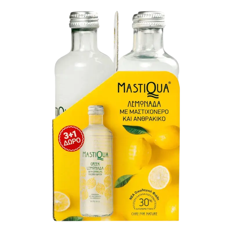 Mastiqua Kohlensäurehaltiges Getränk mit Zitrone 4 x 330 ml (Säfte & Getränke) - Bild 1