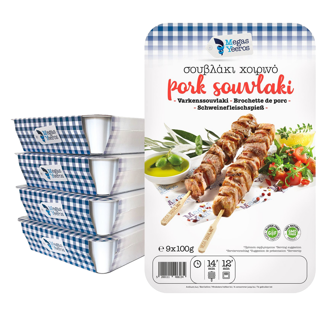 Megas Yeeros Souvlaki Schweinfleischspiess 100g / 9 Stück (Fleisch) - Bild 1