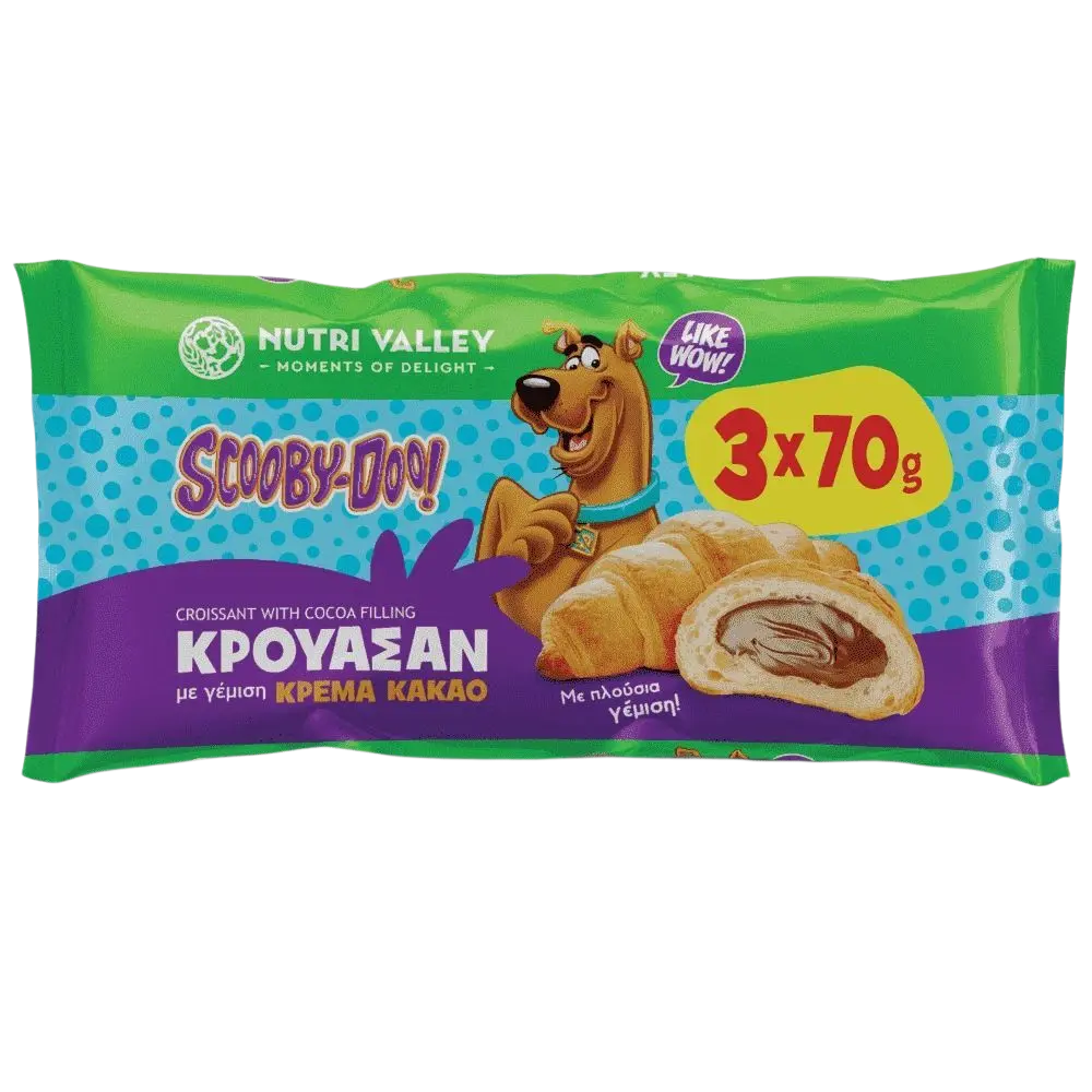 Nutri Valley Croissant Scooby Doo mit Schokolade 3 x 70g (Snacks & Croissants) - Bild 1