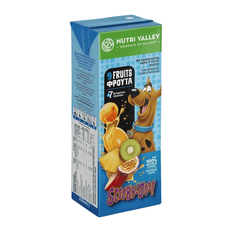 Nutri Valley Saft mit 9 Früchte Scooby - Doo 250 ml - GM Markt Eshop