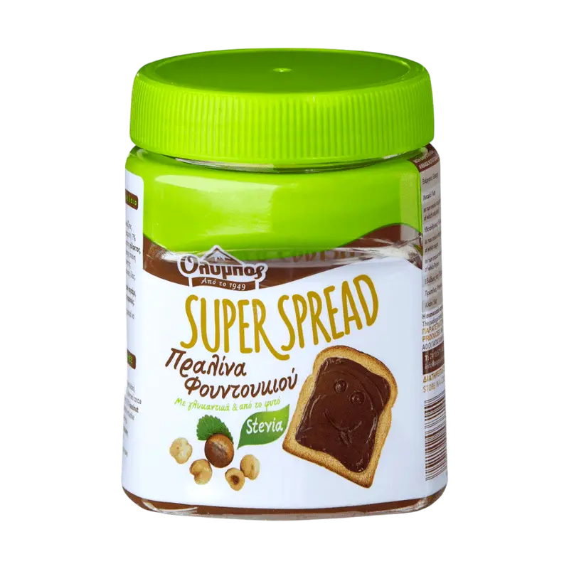 Olympos Superspread Haselnuss mit Stevia 350g (Stevia Produkte & Zucker frei) - Bild 1
