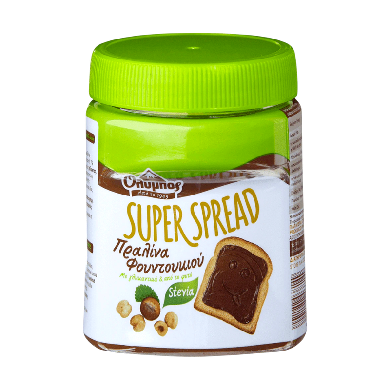 Olympos Superspread Haselnuss mit Stevia 350g (Stevia Produkte & Zucker frei) - Bild 1