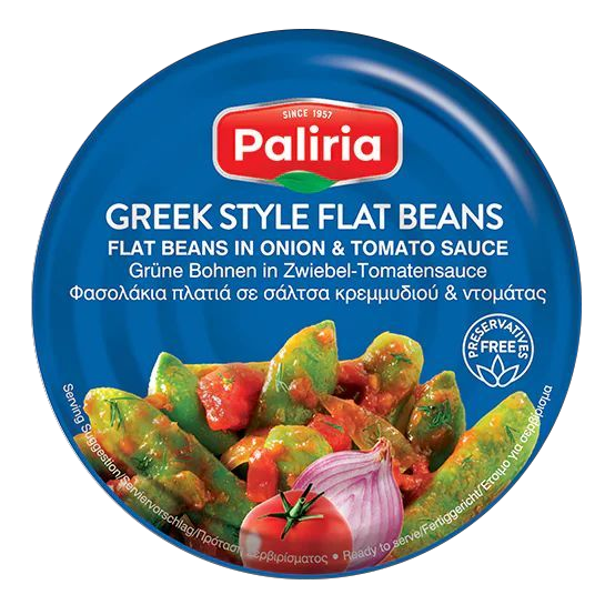 Palirria Grüne Bohnen in Zwiebel & Tomatensosse 280g (Fertiggerichte & Konserven) - Bild 1