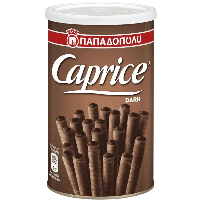 Papadopoulos Caprice Schokoröllchen Dunkel 115g (Schokolade & Süssigkeiten) - Bild 1