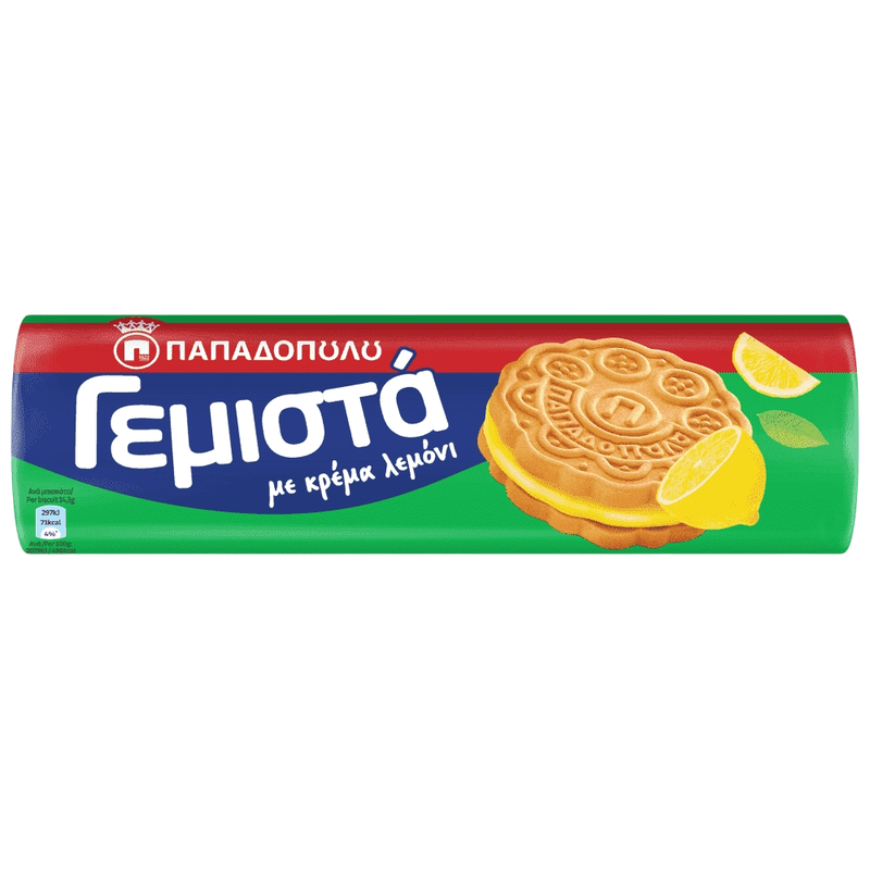 Papadopoulos gefüllte Kekse mit Zitrone 200g (Gebäck & Kekse) - Bild 1
